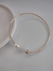 İnci detaylı chocker kolye