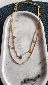 ÇELİK KALP İKİLİ KOLYE