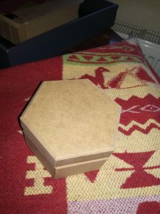 Ham Ahşap/Mdf Altıgen Kutu