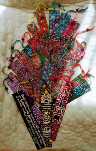 Doğal Taşlı El Boyaması Kitap Ayracı