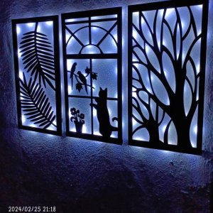 3 lü ledli ışıklı tablo