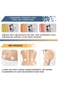 Ems Ultrasonik Kavitasyon Cihazı Elektrikli Vücut Masajı Yağ Yakıcı Kızılötesi