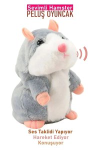 Talking Hamster Ses Taklidi Yapan Sevimli Fare Peluş Oyuncak