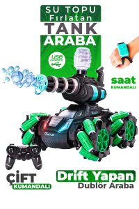 Drift Dublör Rc Su Bombası Atan Tank Araba