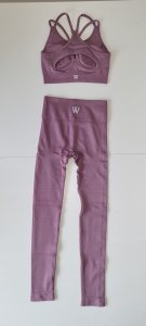 Seamless (Dikişsiz) Toparlayıcı Tayt ve Bra Takım Lila rengi