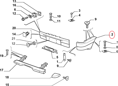 SAĞ ARKA KÖŞE TAMPON FIAT STRADA 735258650