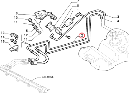 BENZİN HORTUMU 1.6 16V MAREA 46463372