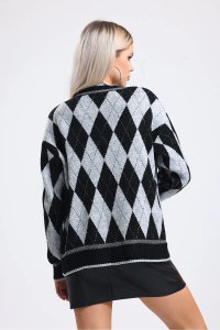 Sim Detay Cepli Baklava Desen Hırka