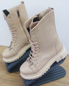 Bayan Bağcakli Yandan Fermuarlı Kışlık Bot Ayakkabı-38