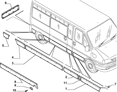 YAN SÜRGÜLÜ VE YAN SAC BANDI 01--06 DUCATO BOXER JUMPER 735306281--735407066--8546.Q7--8546.Q8