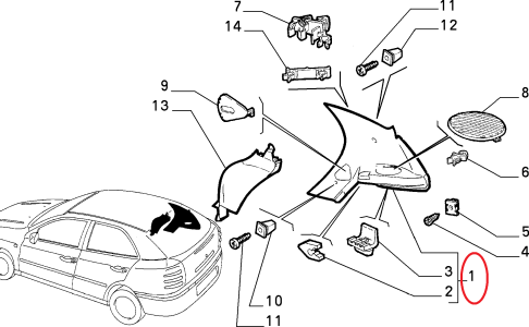 SOL ARKA ÇAMURLUK İÇ KAPLAMA BRAVA 735250047