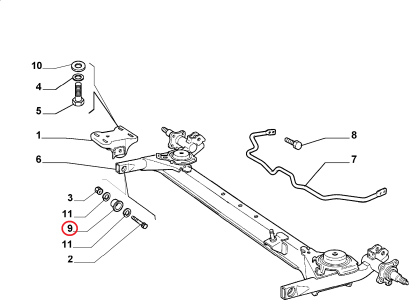 ARKA DİNGİL TORSİYON BURCU ALBEA 46832164