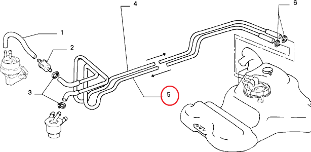 BENZİN GİDİŞ HORTUMU TEMPRA TİPO 7728653--7726895