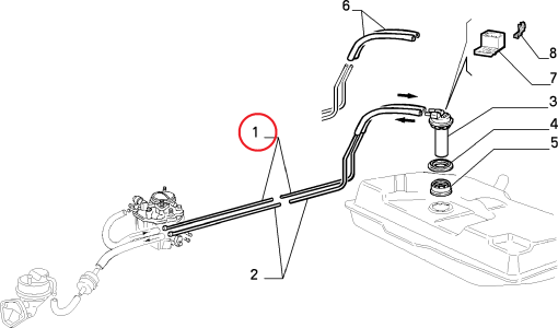 BENZİN DÖNÜŞ HORTUMU UNO 70 7722538