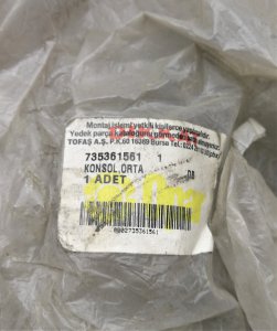 (LEKELİ) VİTES KONSOLU (BEJ) 01--06  DOBLO 735361561B