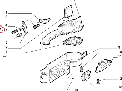 KALORİFER KUTUSU ÜST PARÇA MAREA BRAVA BRAVO 46722071