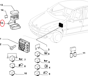 SİGORTA KUTU TESİSAT SOKETİ PALIO SIENA 5896292
