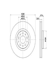 ORJİNAL ÖN FREN DİSKİ (1 ADET) 1,6 MJT EGEA 52067393--52017292