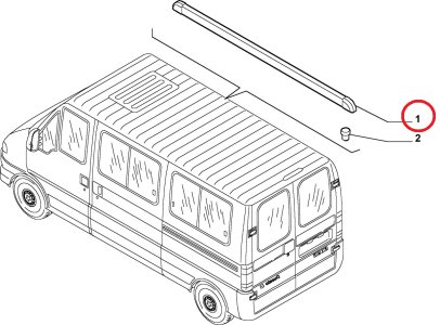 Tavan Üst Çıtası 94--06 Ducato Boxer 1341664080