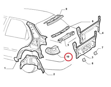 SAĞ ARKA STOP İÇ YUVA SACI ALBEA 46795221