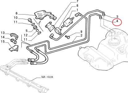BENZİN DÖNÜŞ BORUSU HORTUM 1,6 16V MAREA 46463371