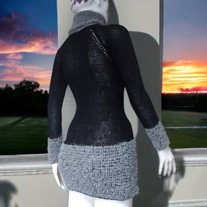 HAFİF SİM DETAY TUNİK KADIN KAZAK