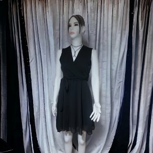 ŞİFON KISA KOLSUZ ABİYE ELBİSE