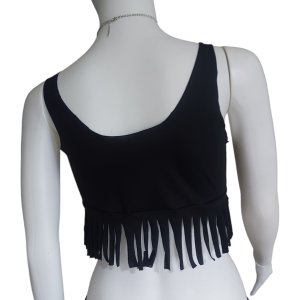 PÜSKÜL DETAY CROP KESİM KADIN ATLET