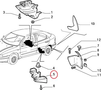 SOL MARŞBİYEL TABAN ALT MUHAFAZA ÜÇGEN ARKA MAREA BRAVA 716156808