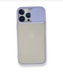 iPhone 13 Pro Max Kılıf Kamera Koruyuculu Sürgülü - Lila