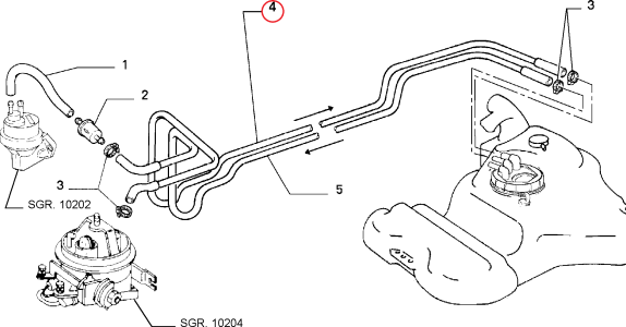 BENZİN DÖNÜŞ HORTUMU 1.4--1.6 KARBÜRATÖRLÜ TEMPRA TİPO 7726875