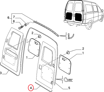 SAĞ BAGAJ KAPAĞI ALT FİTİLİ SCUDO EXPERT 1475960080