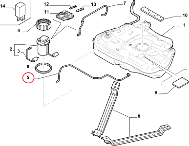 BENZİN DEPO ŞAMANDIRA ÜSTÜ ARA HORTUMU STILO BRAVO2 51705413