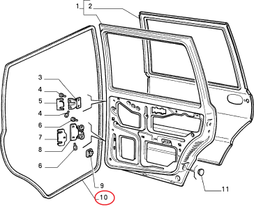 (ÖN ARKA) (SAĞ SOL) KAPI FİTİLİ UNO 5952228 (ADET FİYATIDIR)