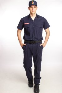 Jandarma Asayiş Astsubay Uzman Çavuş Lacivert Renkli Kısa Kollu Rengi solmayan Gömlek ve Kargo Cepli Taktik Pantolon Alt üst Takım