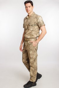 Kısa Kollu Jandarma Kamuflaj Renkli Cepli Taktik Gömlek Doğu Kamuflaj Taktik Pantolon Alt üst Takım
