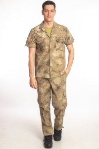 Kısa Kollu Jandarma Kamuflaj Renkli Cepli Taktik Gömlek Doğu Kamuflaj Taktik Pantolon Alt üst Takım