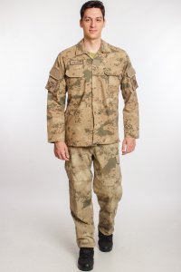Uzun Kollu Jandarma Kamuflaj Renkli Cepli Taktik Gömlek Doğu Kamuflaj Taktik Pantolon Alt üst Takım