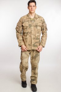 Uzun Kollu Jandarma Kamuflaj Renkli Cepli Taktik Gömlek Doğu Kamuflaj Taktik Pantolon Alt üst Takım