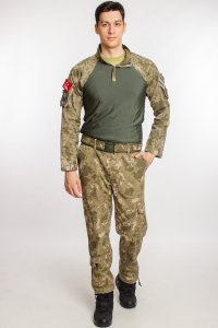 Kara Kuvvetleri Yeni Kamuflaj Renkli Kargo Cepli Taktik Pantolon Uzun Kollu Likralı Combat T-shirt