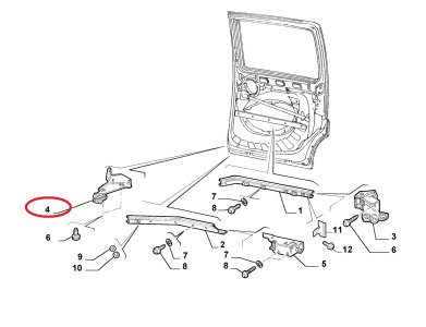 SOL YAN SÜRGÜ KAPI ALT MEKANİZMA 01--05 DOBLO 46843009