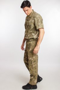 Kara Kuvvetleri Yeni Kamuflaj Renkli Kargo Cepli Taktik Pantolon Kısa Kollu Taktik Gömlek Alt Üst Takım Short Sleeve Camouflage