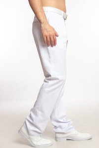 Beyaz  Renkli Deniz Lisesi ve Fakültesi Yazlık Kaliteli Pamuklu Kumaş Pantolon