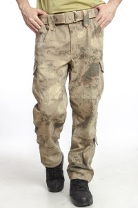 Jandarma Komando Çöl Kamuflaj Renkli Kargo Cepli Taktik Pantolon
