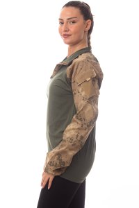 Uzun Kollu Jandarma Kamuflaj Renkli Taktik Operasyon Likralı Combat T-shirt