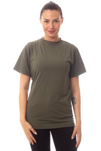 Kısa Kollu Sedef Yeşili Renkli Yuvarlak Yakalı Microfiber Nano Thermal içlik T-shirt