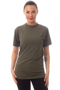 Kısa Kollu Sedef Yeşili Renkli Yuvarlak Yakalı Microfiber Nano Thermal içlik T-shirt