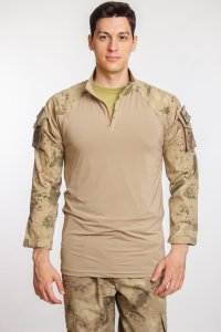 Uzun Kollu Jandarma Kamuflaj Renkli Taktik Operasyon Likralı Combat T-shirt