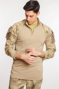 Uzun Kollu Jandarma Kamuflaj Renkli Taktik Operasyon Likralı Combat T-shirt