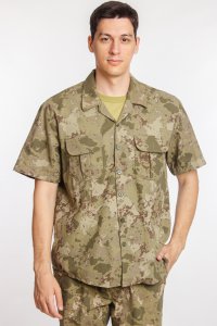 Kısa Kollu Kara Kuvvetleri Yeni Kamuflaj Renkli Taktik Gömlek Short Sleeve Camouflage